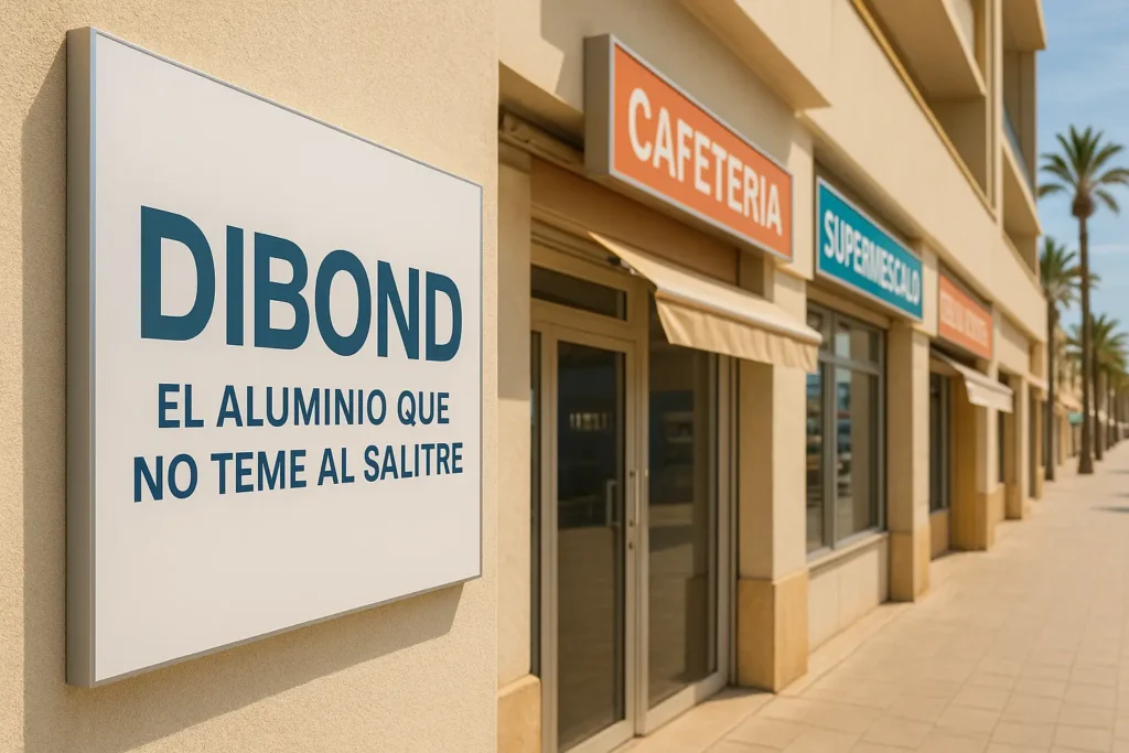rotulación exterior con Dibond