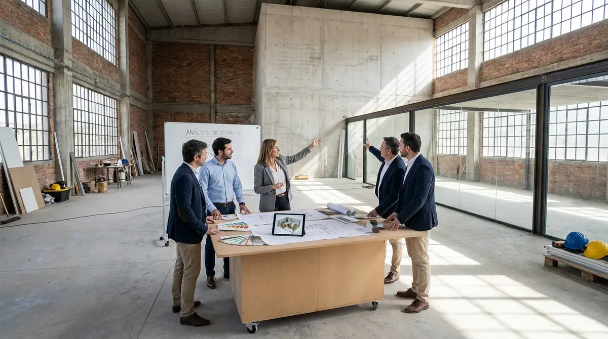 Interiorismo corporativo: cómo transformar un almacén en una oficina motivadora con gráficas - detalle
